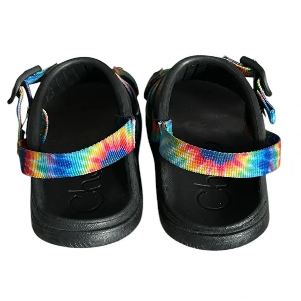 Chaco Chillos Sport Kid's Sandals Black with Tie Dye Unisex Size 1